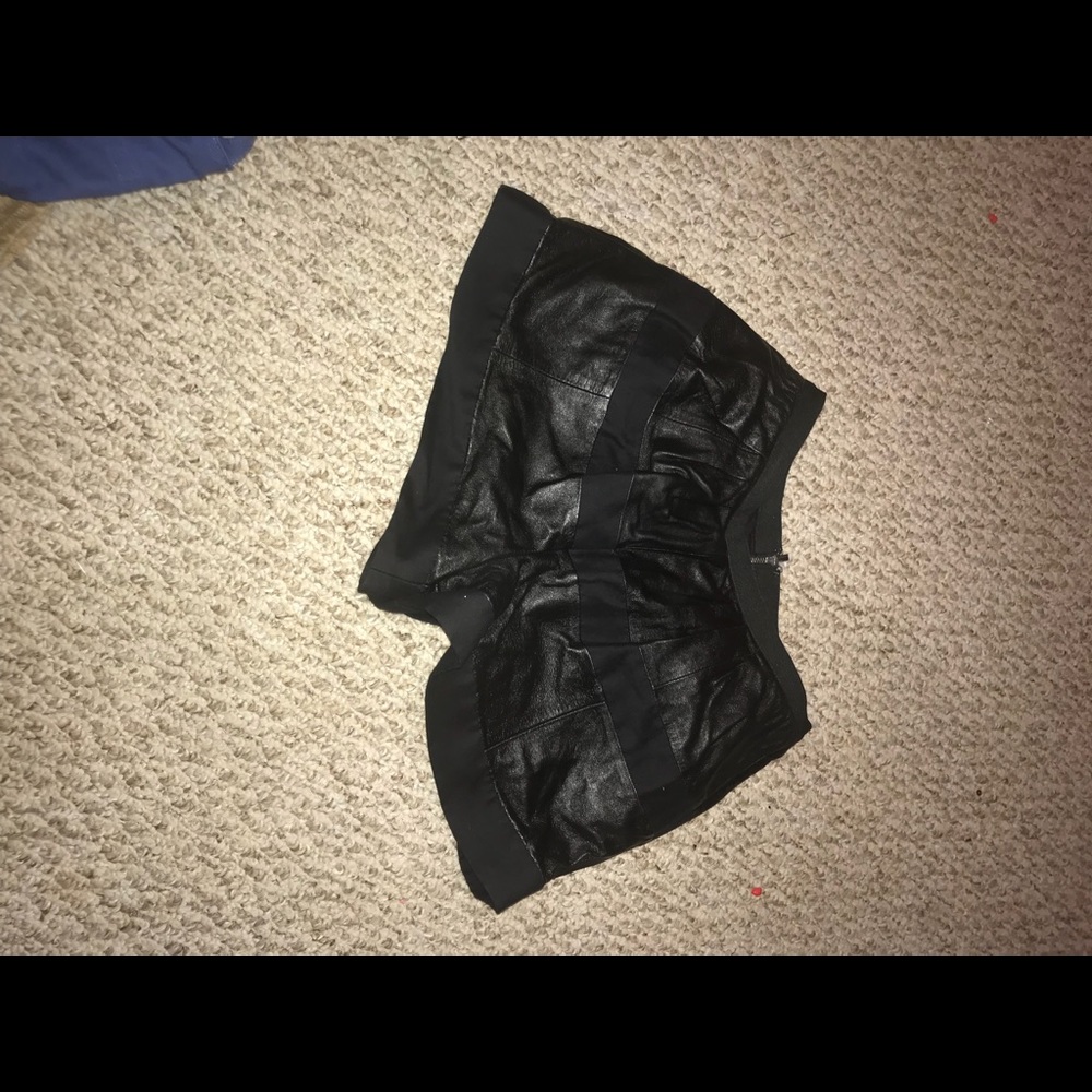 BCBG leather shorts